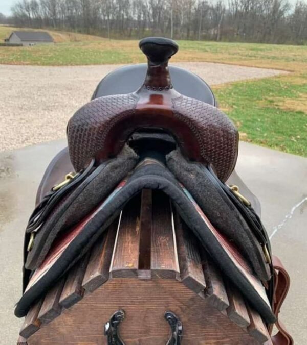selle big horn – siège 17", arçons quarter horse, pour chevaux ambleurs